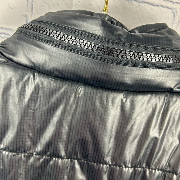 Steve's Jeans Vest  Black Puffer Zip Snap Pockets Mock Neck Hidden Hood Size 2XL - Picture 4 of 10